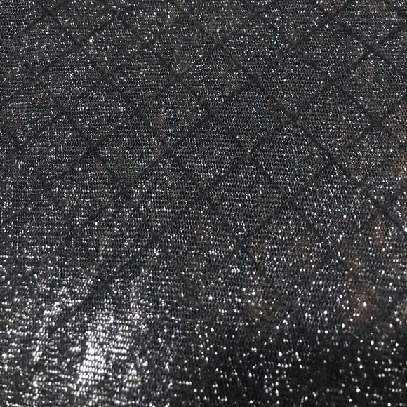 Black mesh sparkly long sleeve crop top size large - Picture 2 of 4